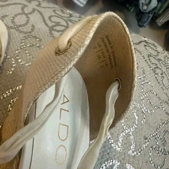 Also size 5 lace wrap up wedge espadrilles white - Picture 6 of 10